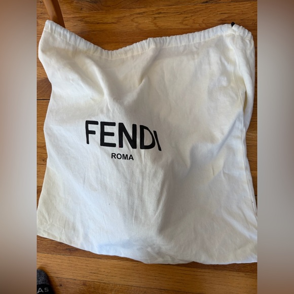 Fendi Mama Baguette Brown Leather Shoulder Bag FF Logo Vintage - Picture 11 of 11